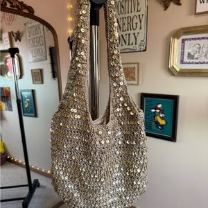 Sequin Gold Tote Bag